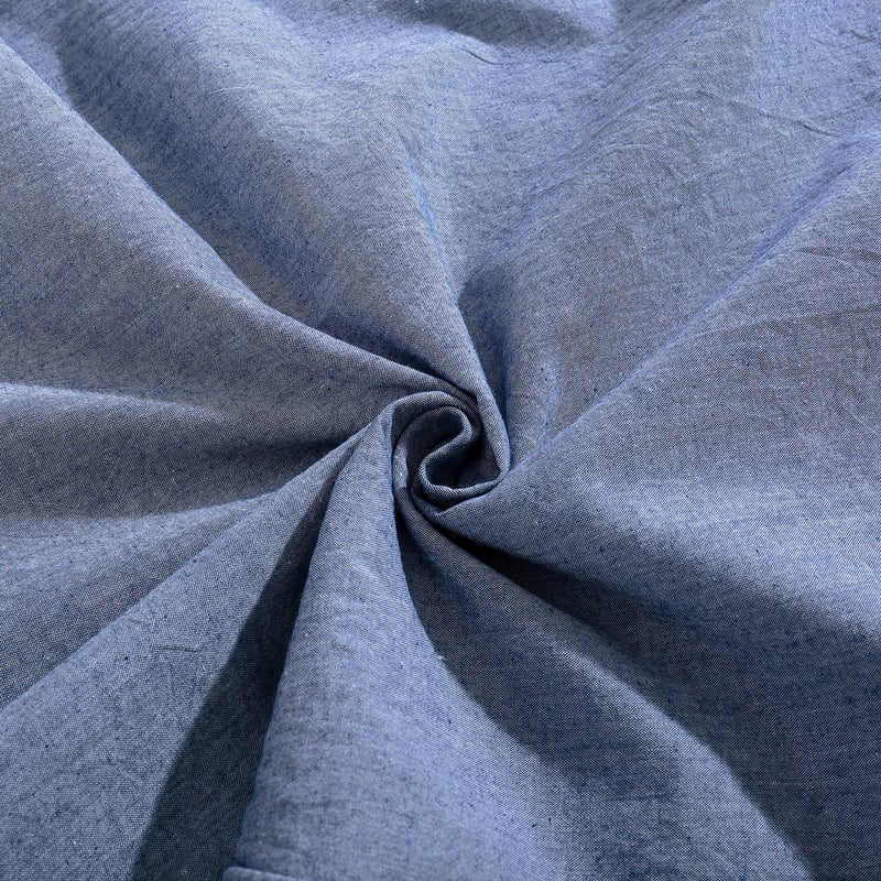 Evolive 100% Cotton Pre-Washed Melange Blue Body Pillow Cover/Case 21"x 54" with Zipper Closure (Blue, 21"x54") - Image 5